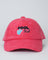 Red cap with 'Cool Kid' text and peace sign on a light gray background