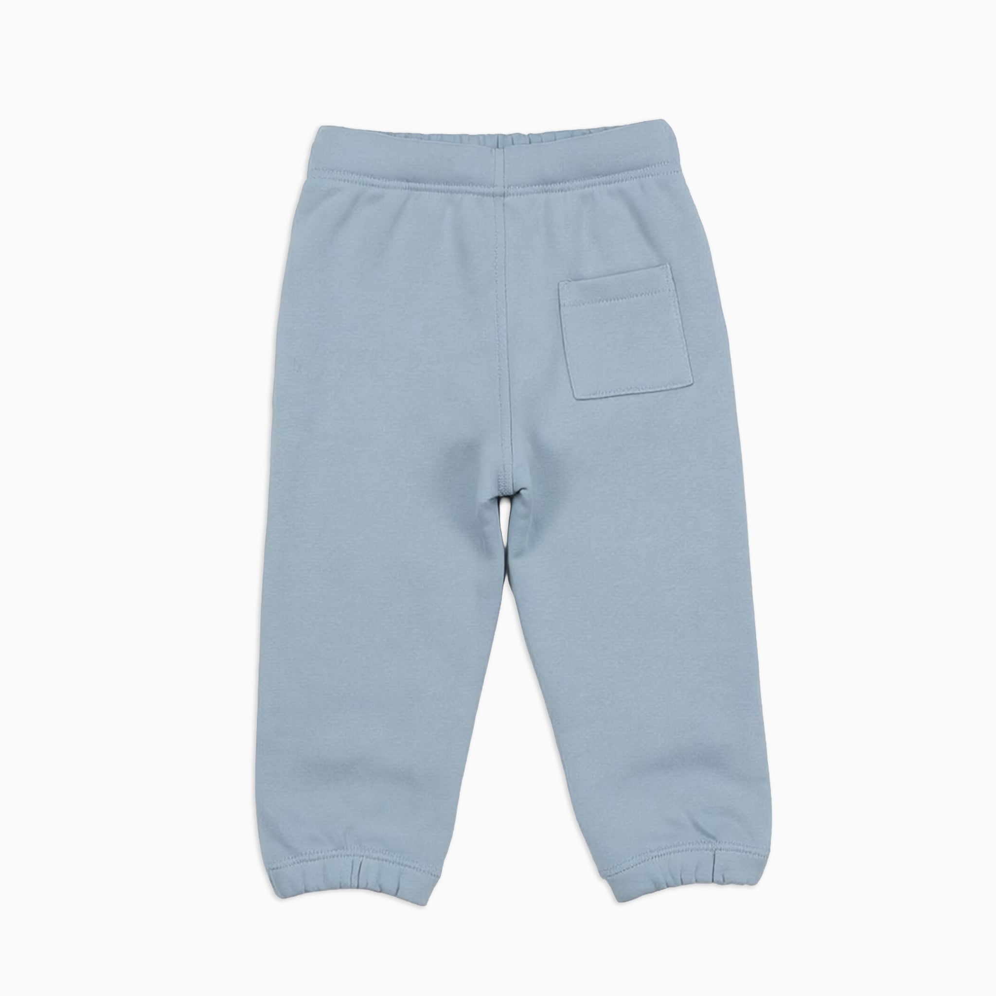 Light blue sweatpants on a white background